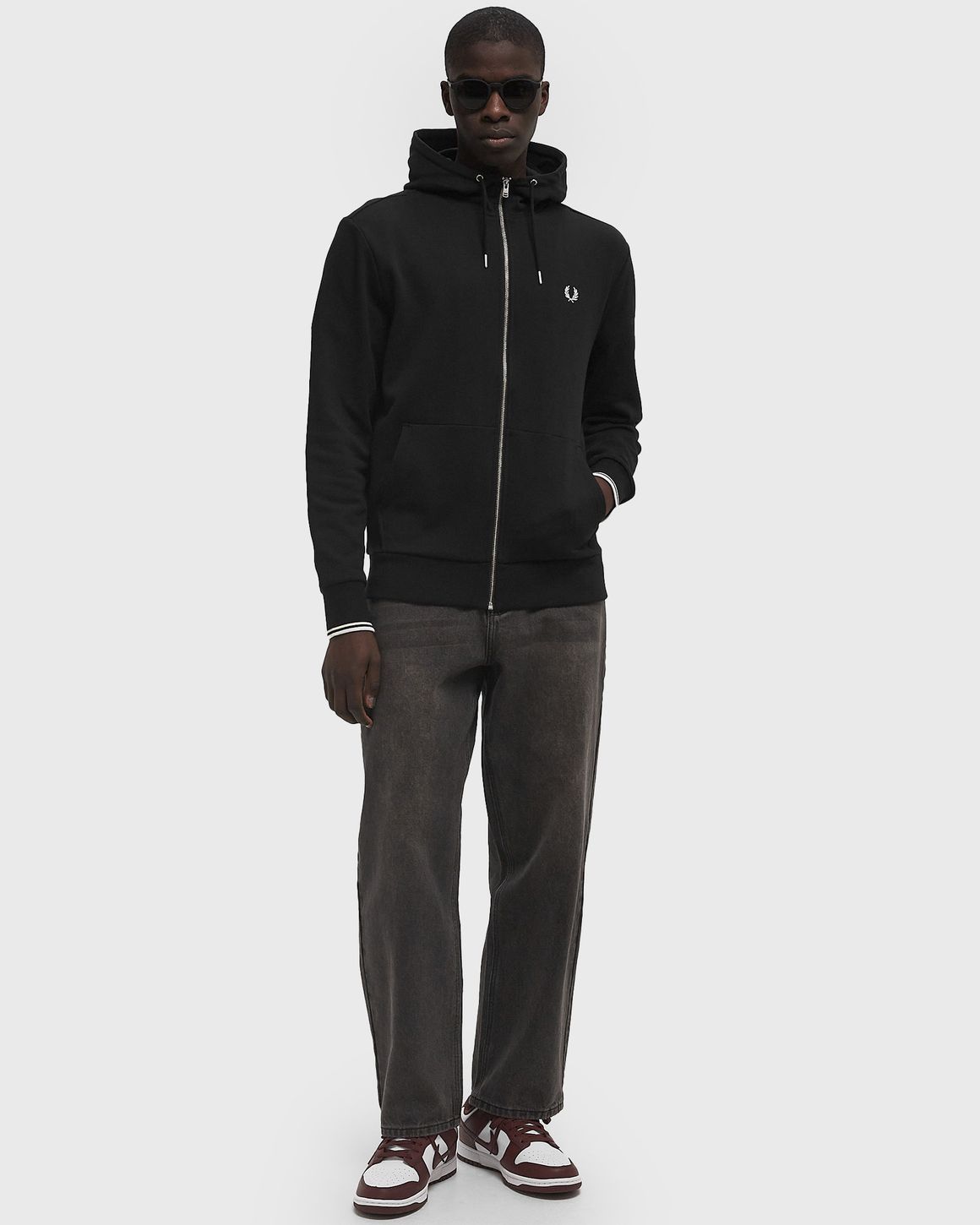 Fred Perry HOODED ZIP THROUGH SWEATSHIRT – Ansicht 2