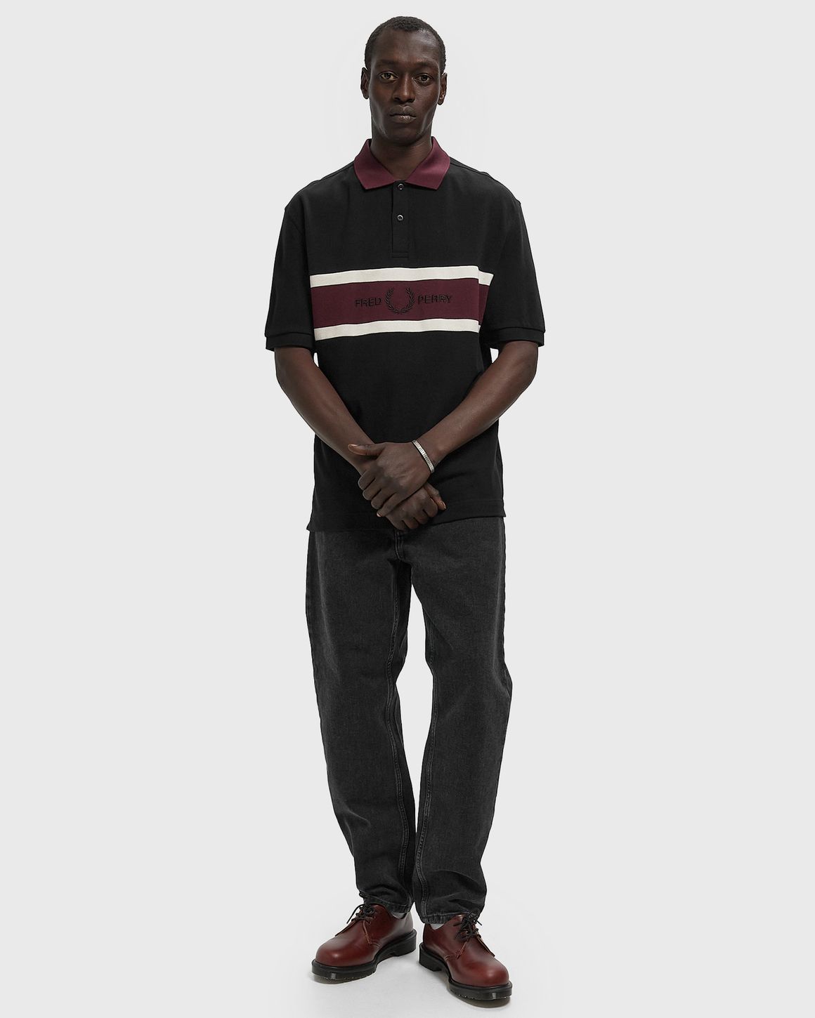 Fred Perry EMBROIDERED PANEL POLO SHIRT – Ansicht 2