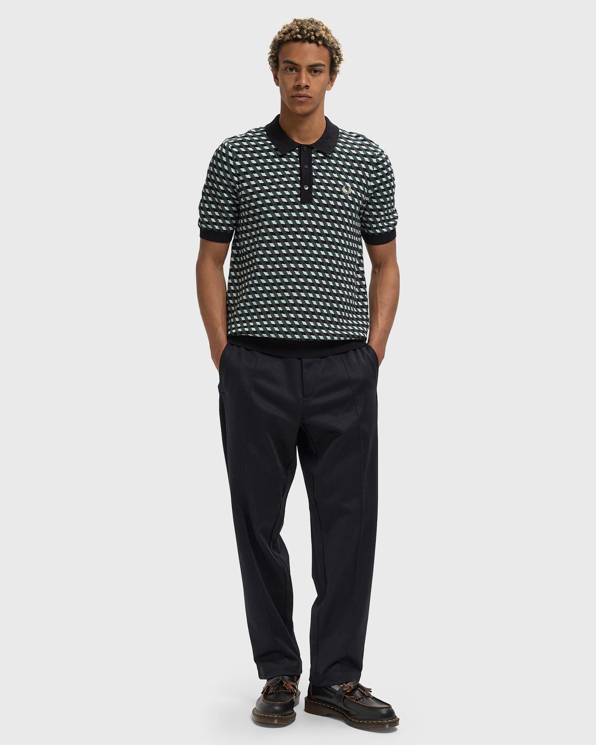 Fred Perry GEOMETRIC KNITTED SHIRT – Ansicht 2
