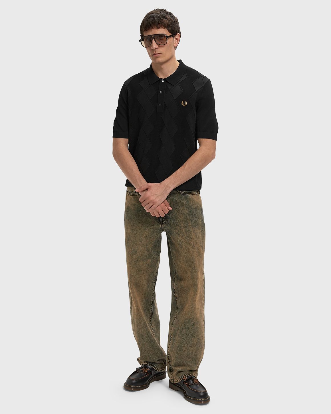 Fred Perry CABLE KNITTED SHIRT – Ansicht 2