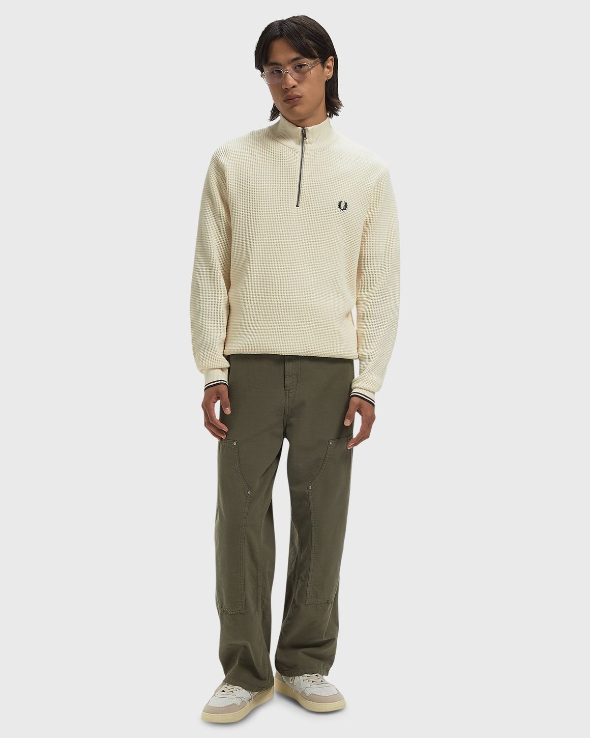 Fred Perry WAFFLE STITCH HALF ZIP JUMPER – Ansicht 2