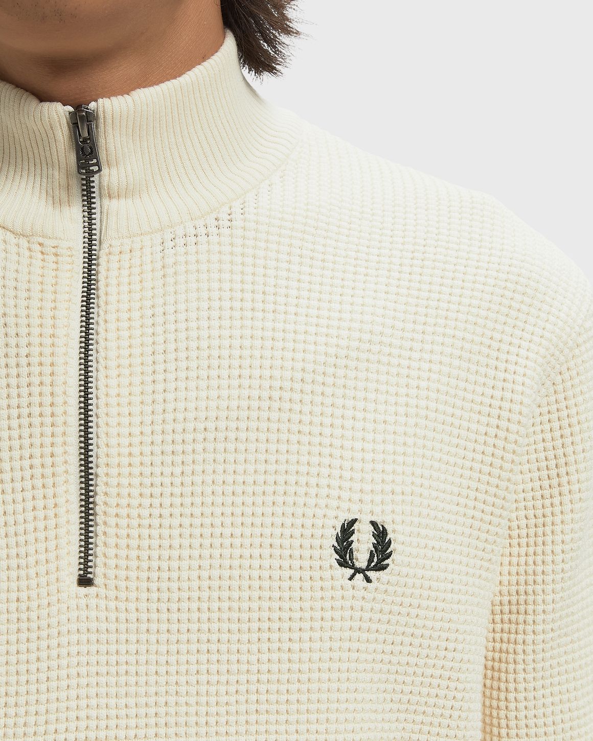 Fred Perry WAFFLE STITCH HALF ZIP JUMPER – Ansicht 3