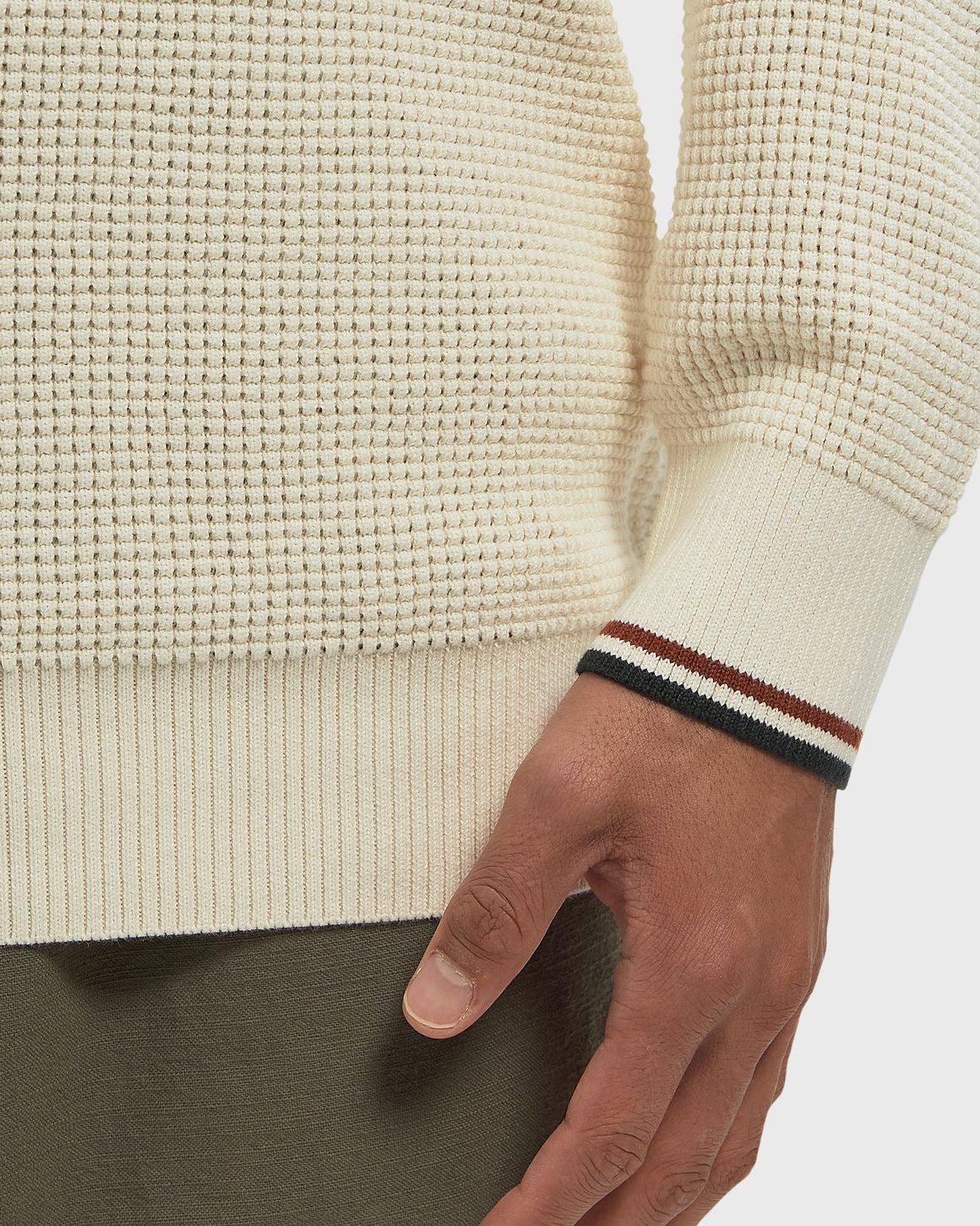 Fred Perry WAFFLE STITCH HALF ZIP JUMPER – Ansicht 4