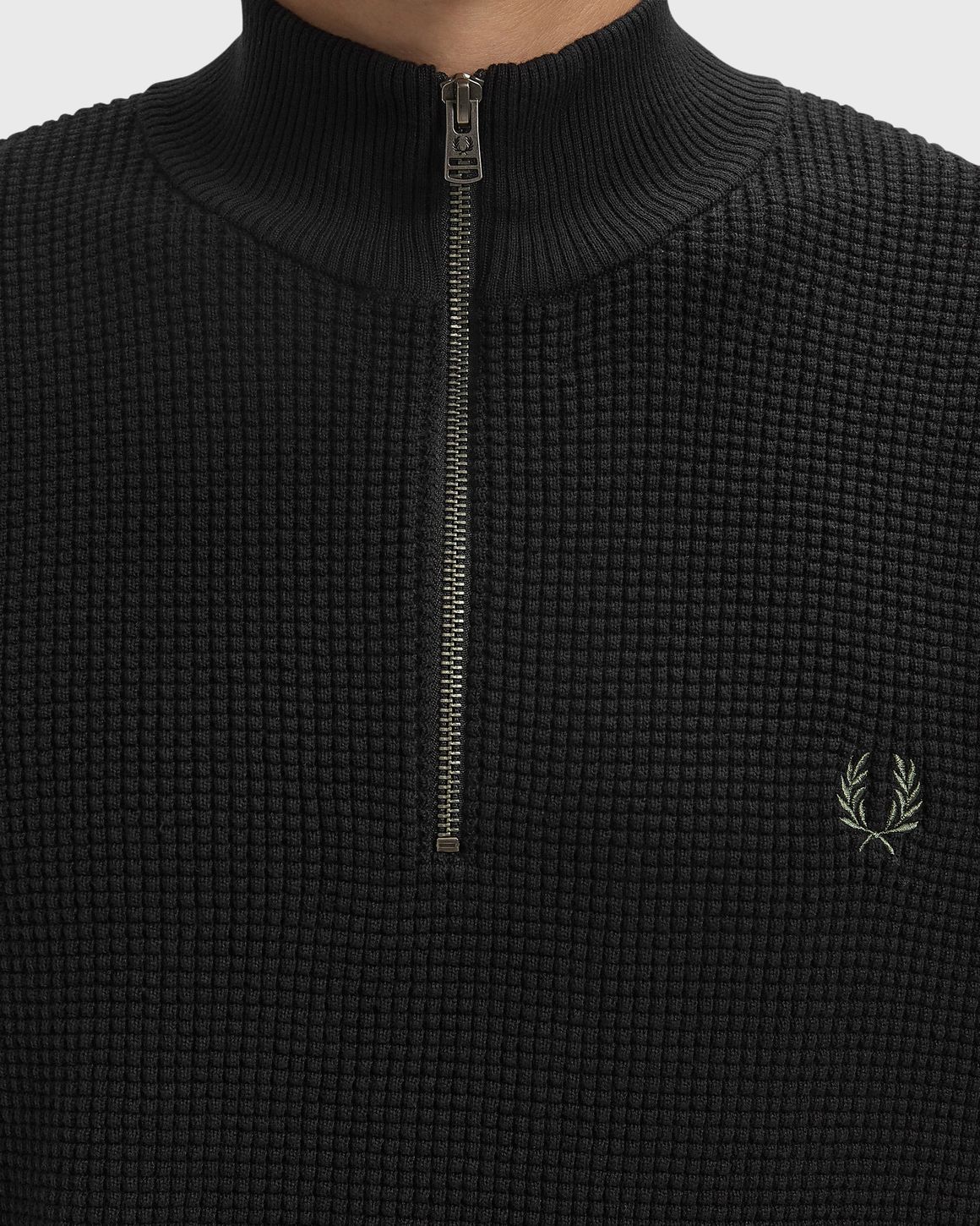Fred Perry WAFFLE STITCH HALF ZIP JUMPER – Ansicht 3