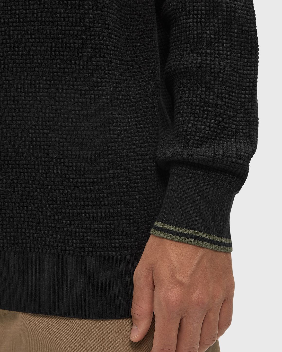 Fred Perry WAFFLE STITCH HALF ZIP JUMPER – Ansicht 4