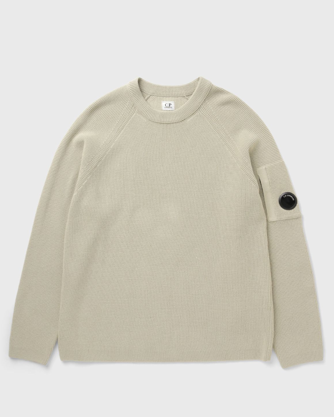 C.P. Company WAFFLE KNIT COTTON CREWNECK LENS SWEATER