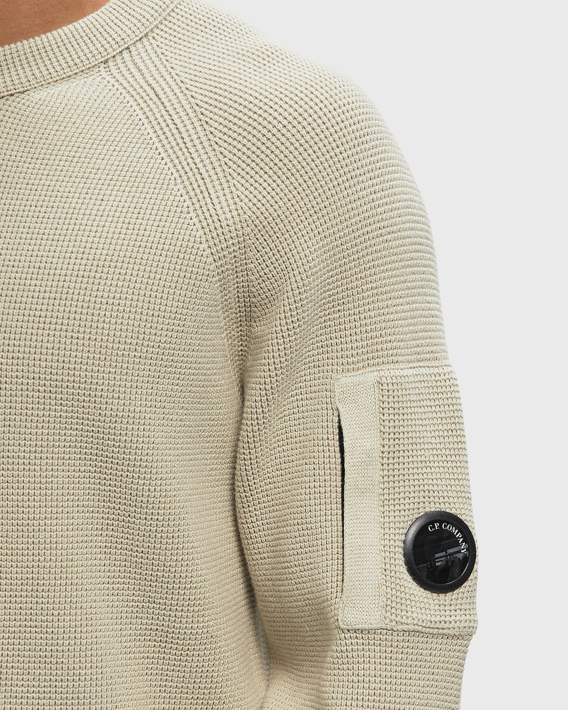 C.P. Company WAFFLE KNIT COTTON CREWNECK LENS SWEATER – Ansicht 4