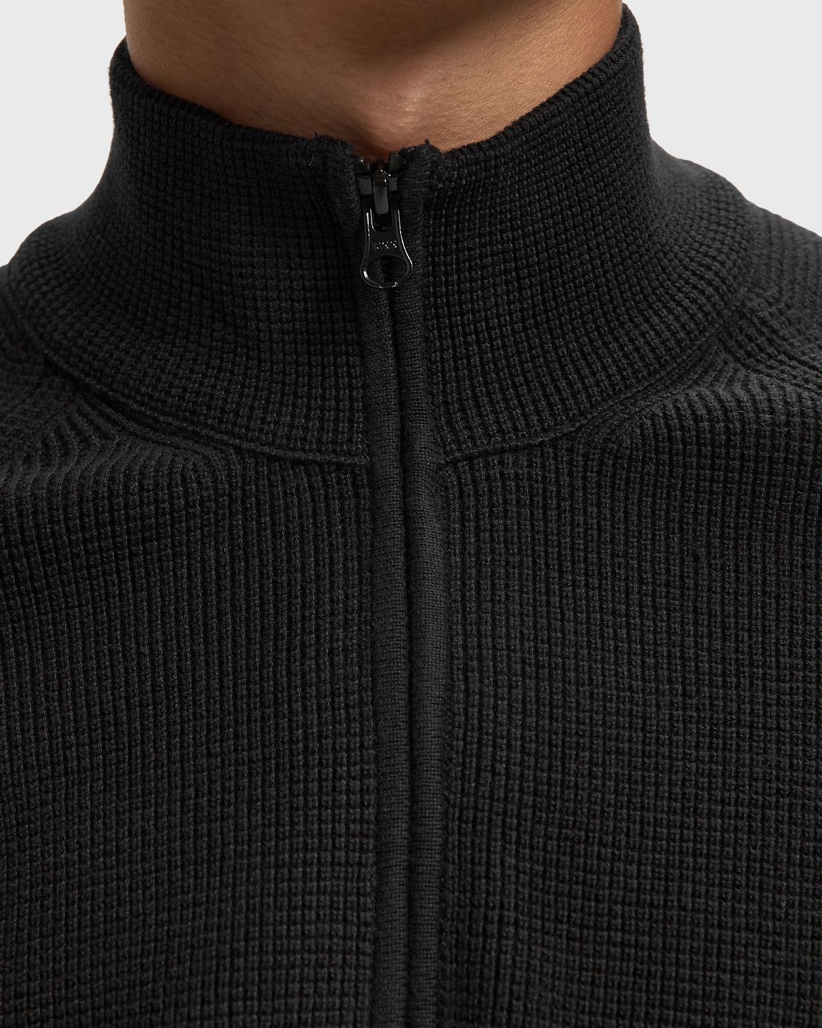 C.P. Company WAFFLE KNIT COTTON ZIP LENS CARDIGAN – Ansicht 4