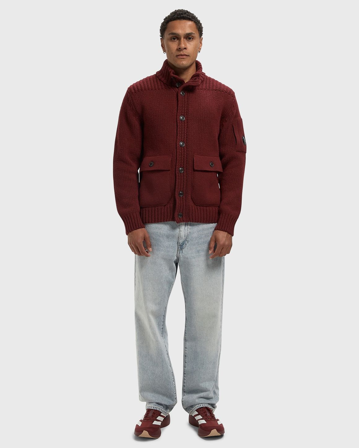 C.P. Company LAMBSWOOL GRS BUTTON LENS SWEATER – Ansicht 2