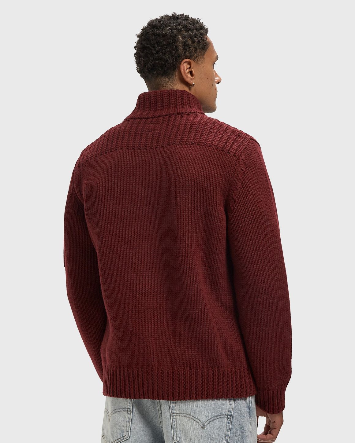 C.P. Company LAMBSWOOL GRS BUTTON LENS SWEATER – Ansicht 3