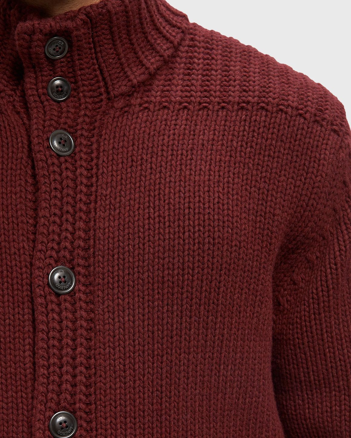 C.P. Company LAMBSWOOL GRS BUTTON LENS SWEATER – Ansicht 4