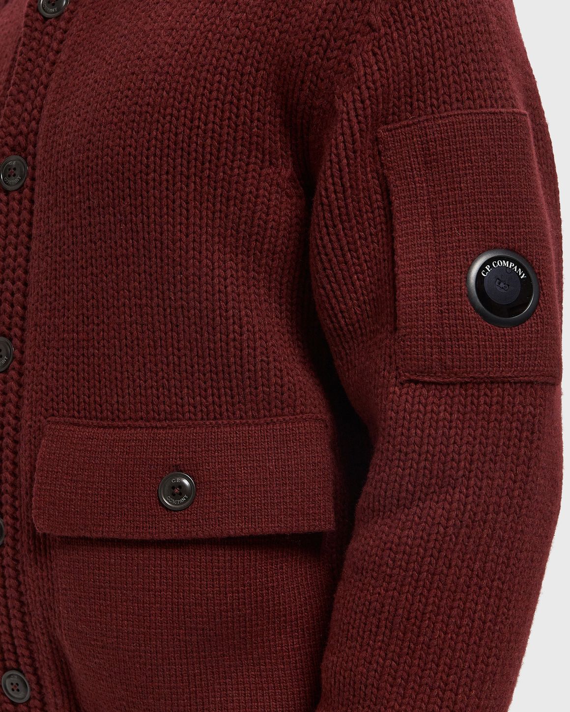C.P. Company LAMBSWOOL GRS BUTTON LENS SWEATER – Ansicht 5