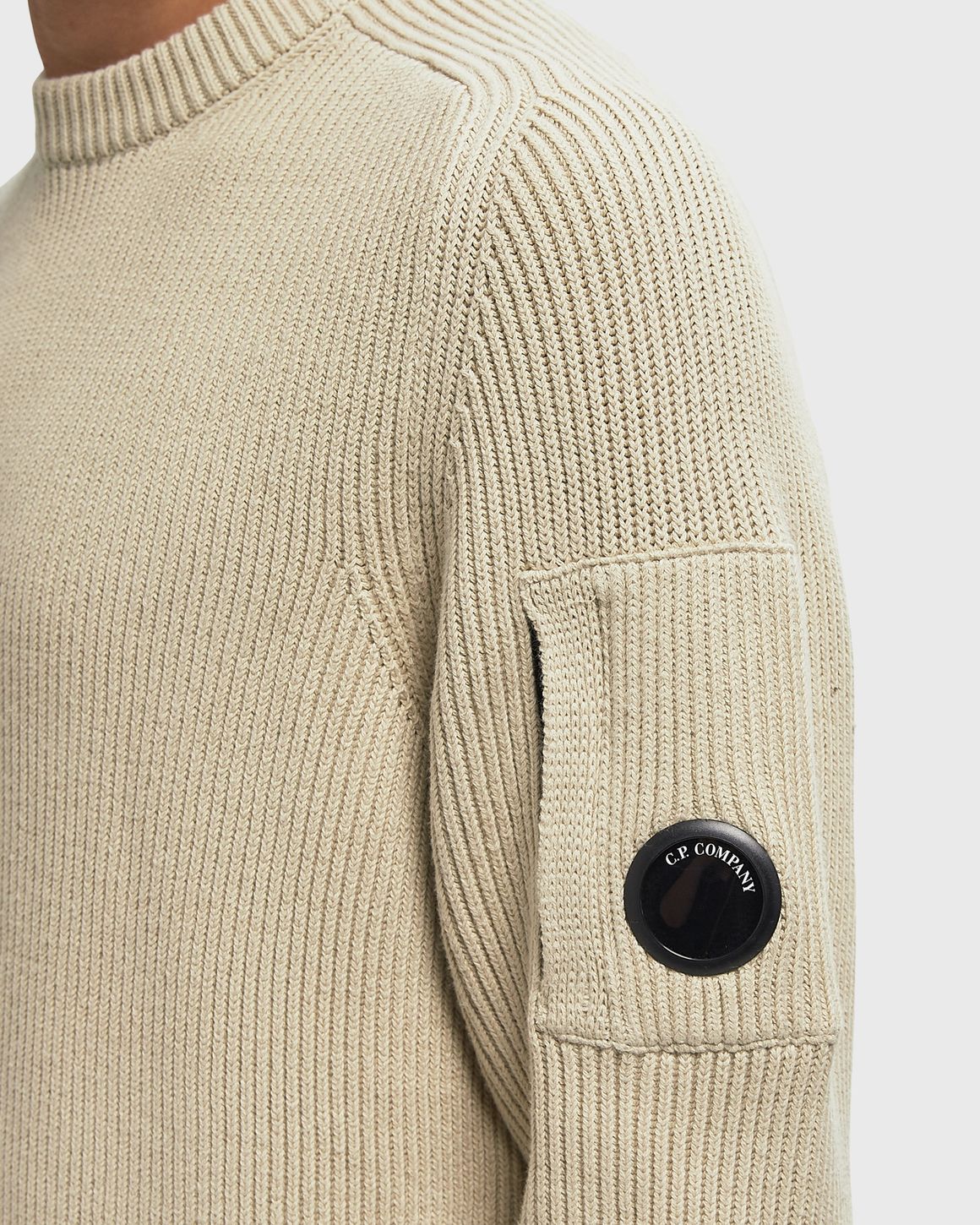 C.P. Company FULL RIB COTTON CREWNECK LENS SWEATER – Ansicht 3