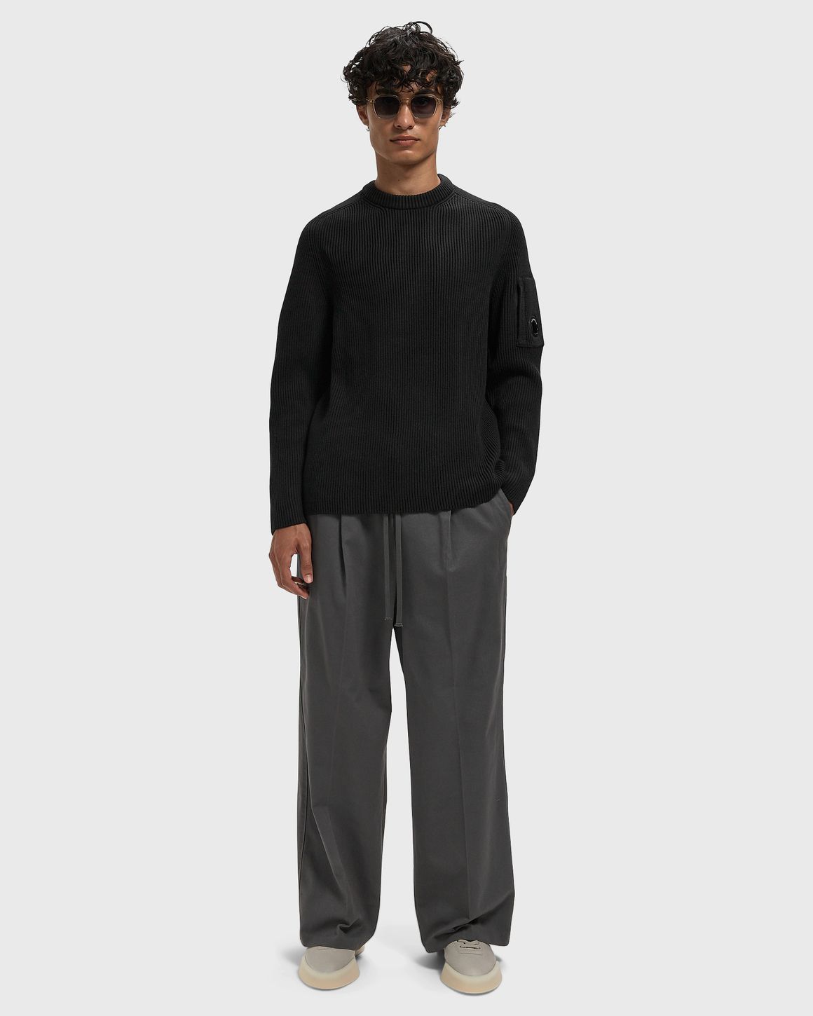 C.P. Company FULL RIB COTTON CREWNECK LENS SWEATER – Ansicht 2