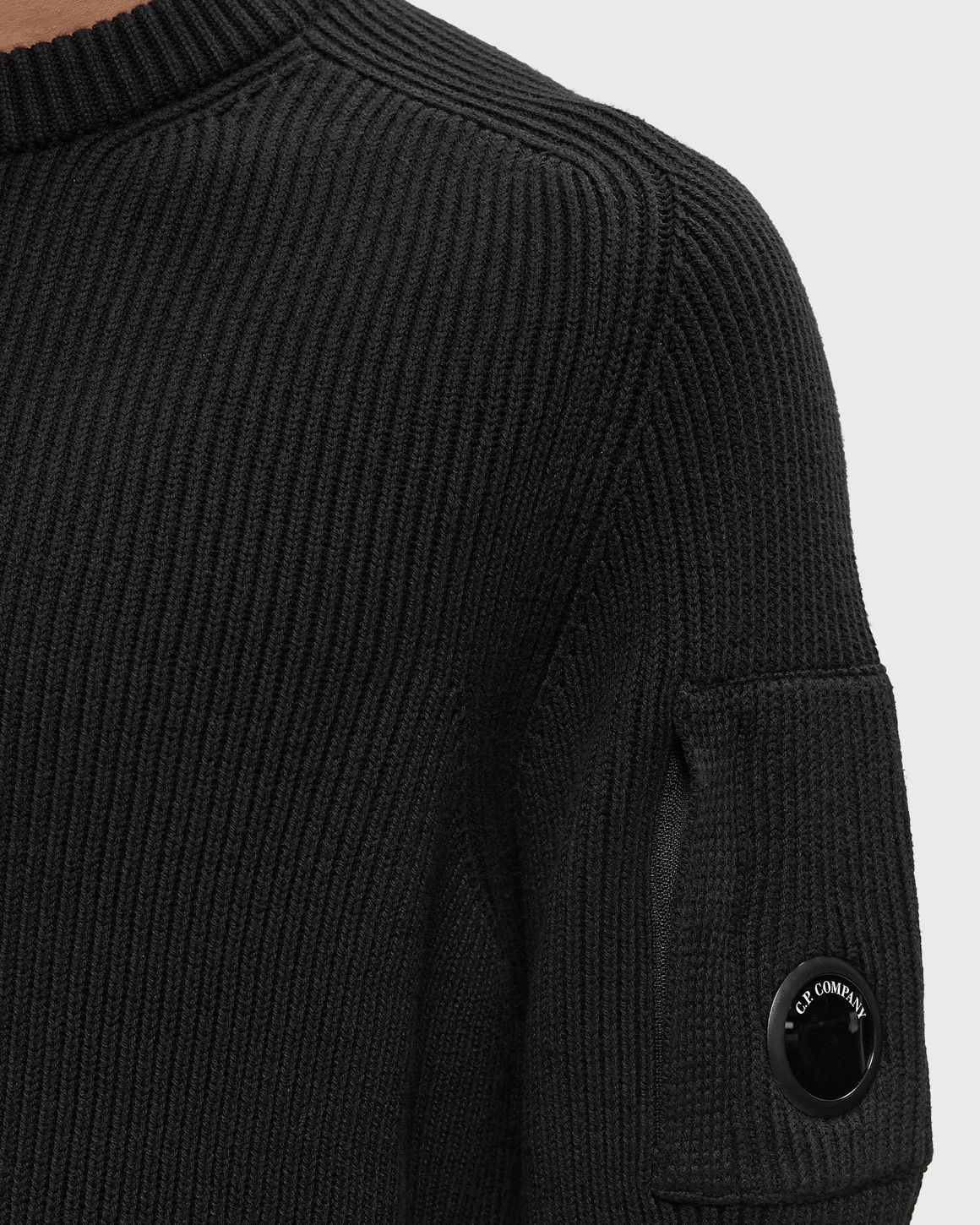 C.P. Company FULL RIB COTTON CREWNECK LENS SWEATER – Ansicht 3