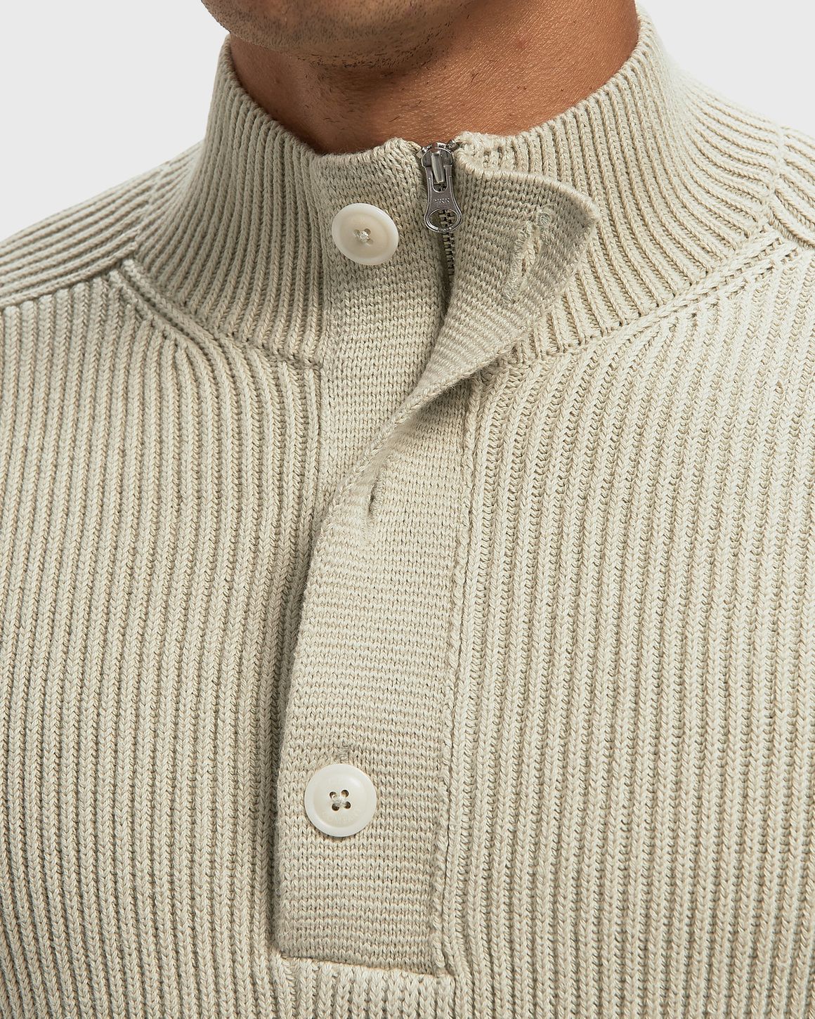 C.P. Company FULL RIB COTTON HALF BUTTON LENS SWEATER – Ansicht 5
