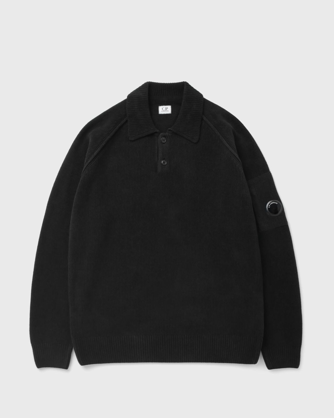 C.P. Company CHENILLE COTTON POLO SWEATER