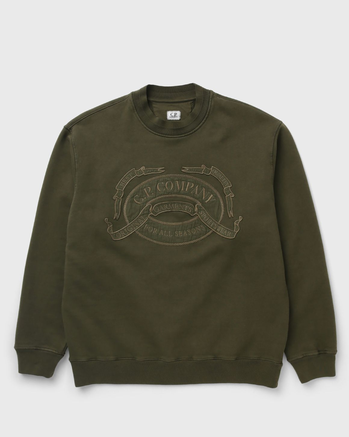 C.P. Company COTTON FLEECE CREWNECK LOGO SWEATSHIRT