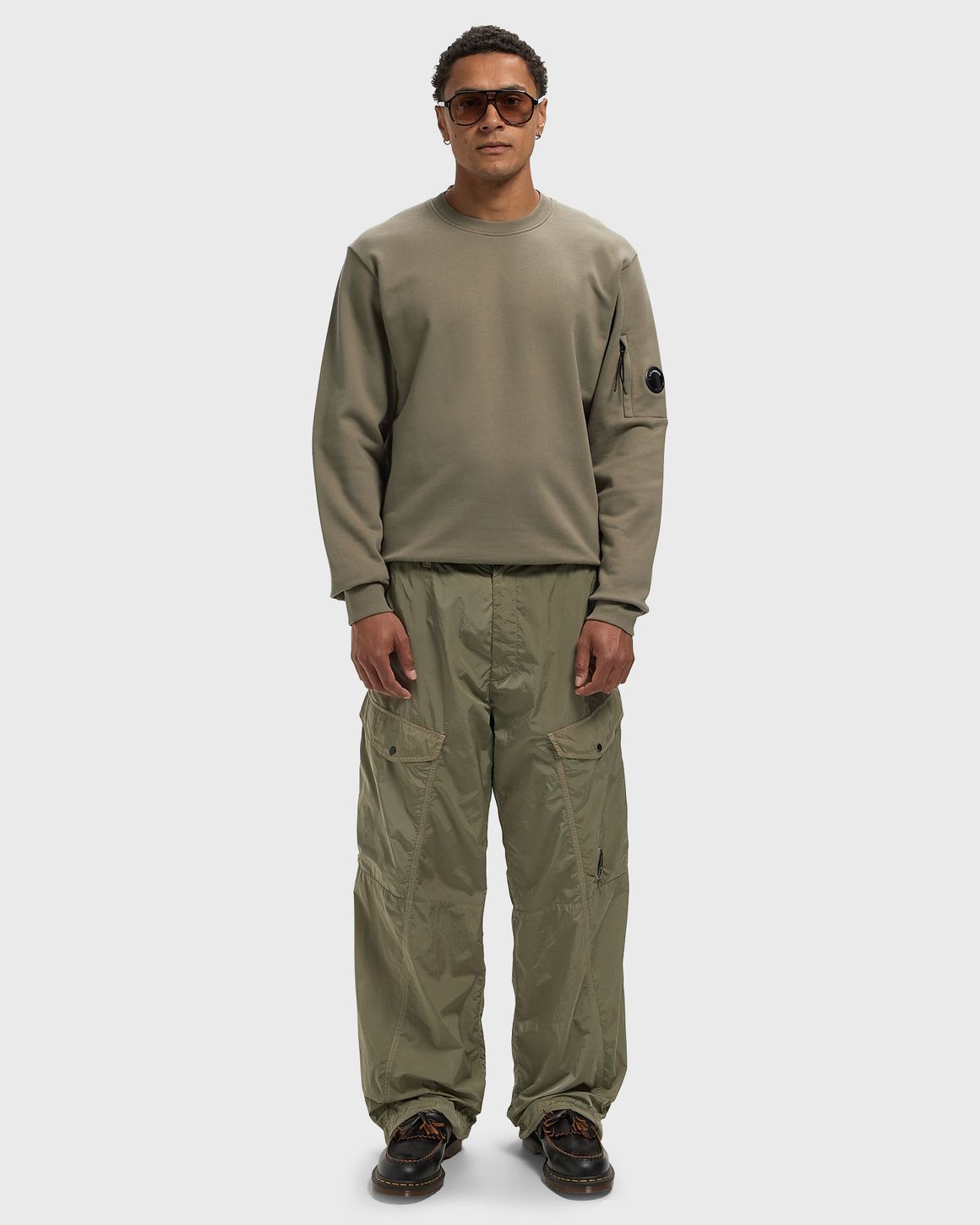 C.P. Company DIAGONAL RAISED FLEECE CREWNECK LENS SWEATSHIRT – Ansicht 2