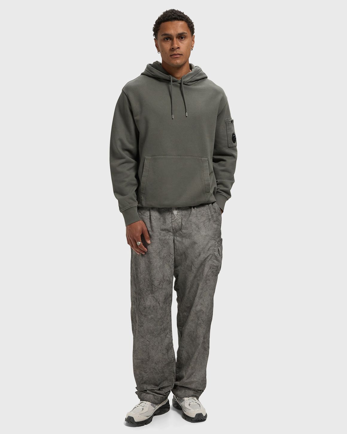 C.P. Company BRUSHED AND EMERIZED DIAGONAL FLEECE HOODED LENS SWEATSHIRT – Ansicht 2
