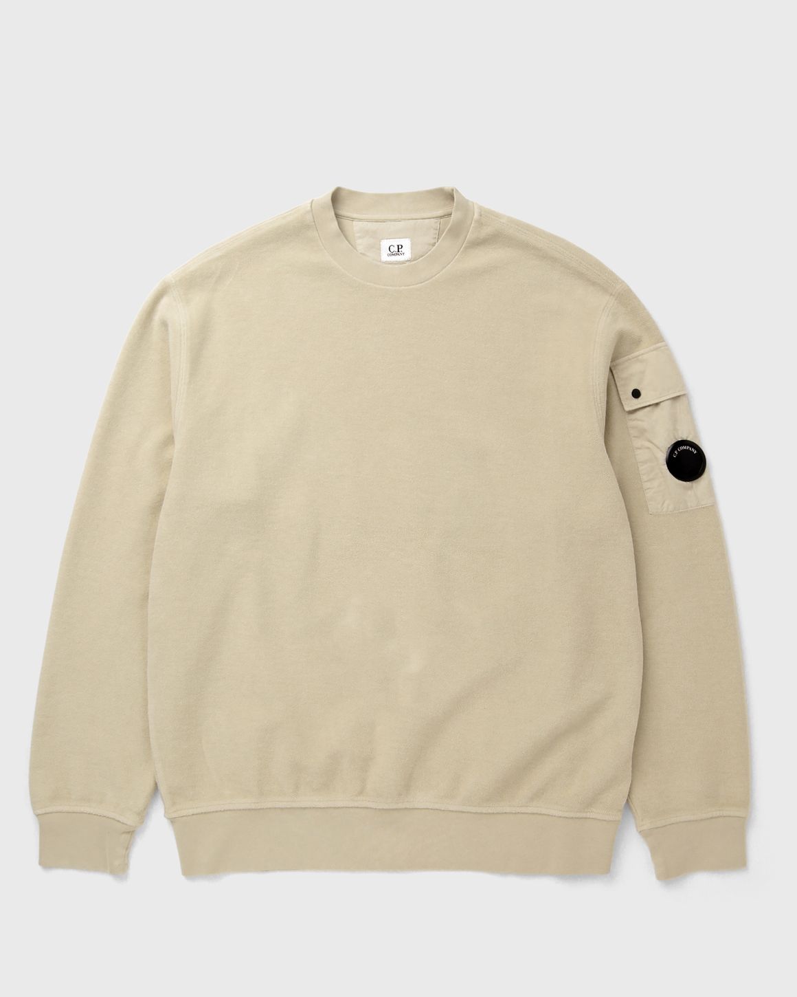 C.P. Company SWEATSHIRTS CREW NECK IN BRUSHED EMERIZED DIAGONAL FLEECE