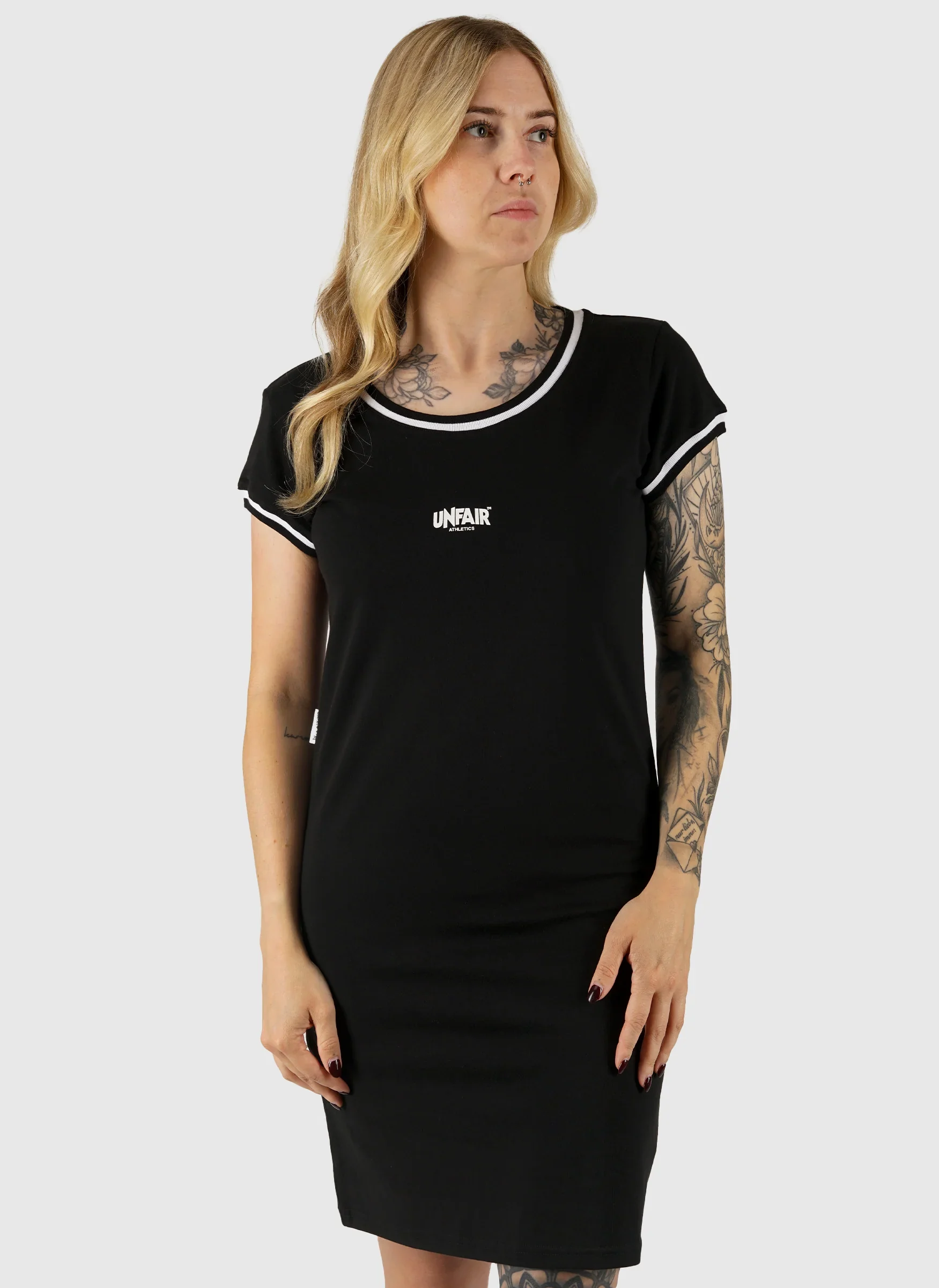Classic Label Womens Jersey Dress - Black
