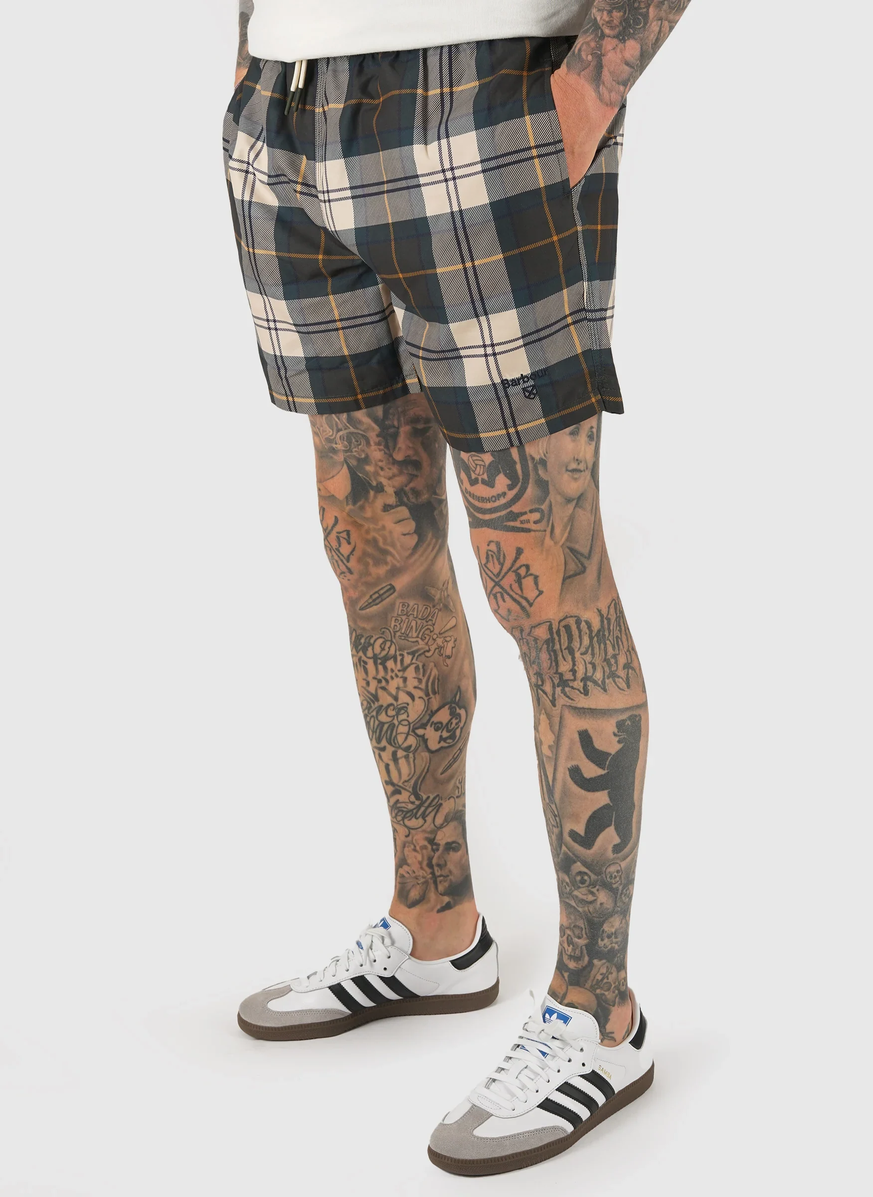Staple Tartan Swim Shorts - Ancient Tartan