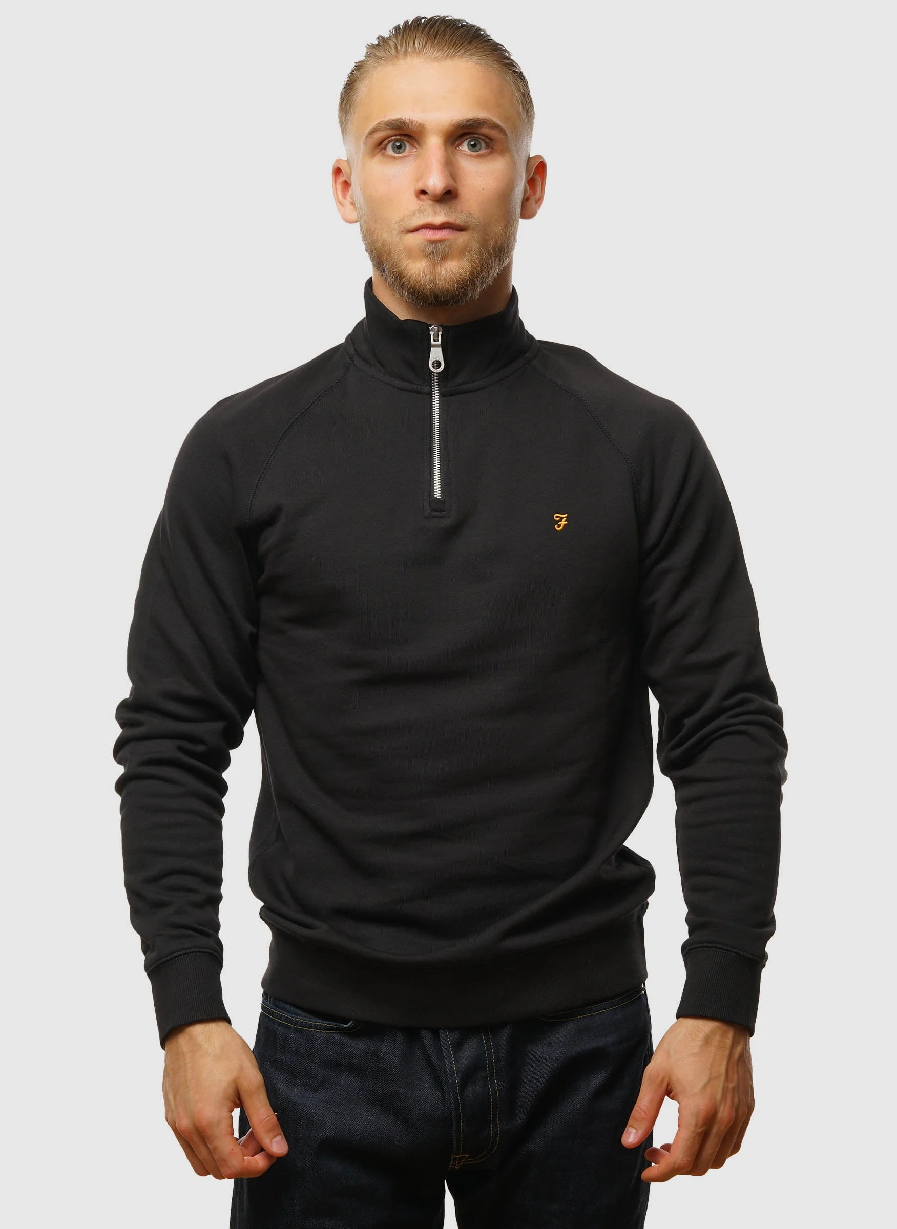 Jim 1/4 Zip Sweatshirt - Black
