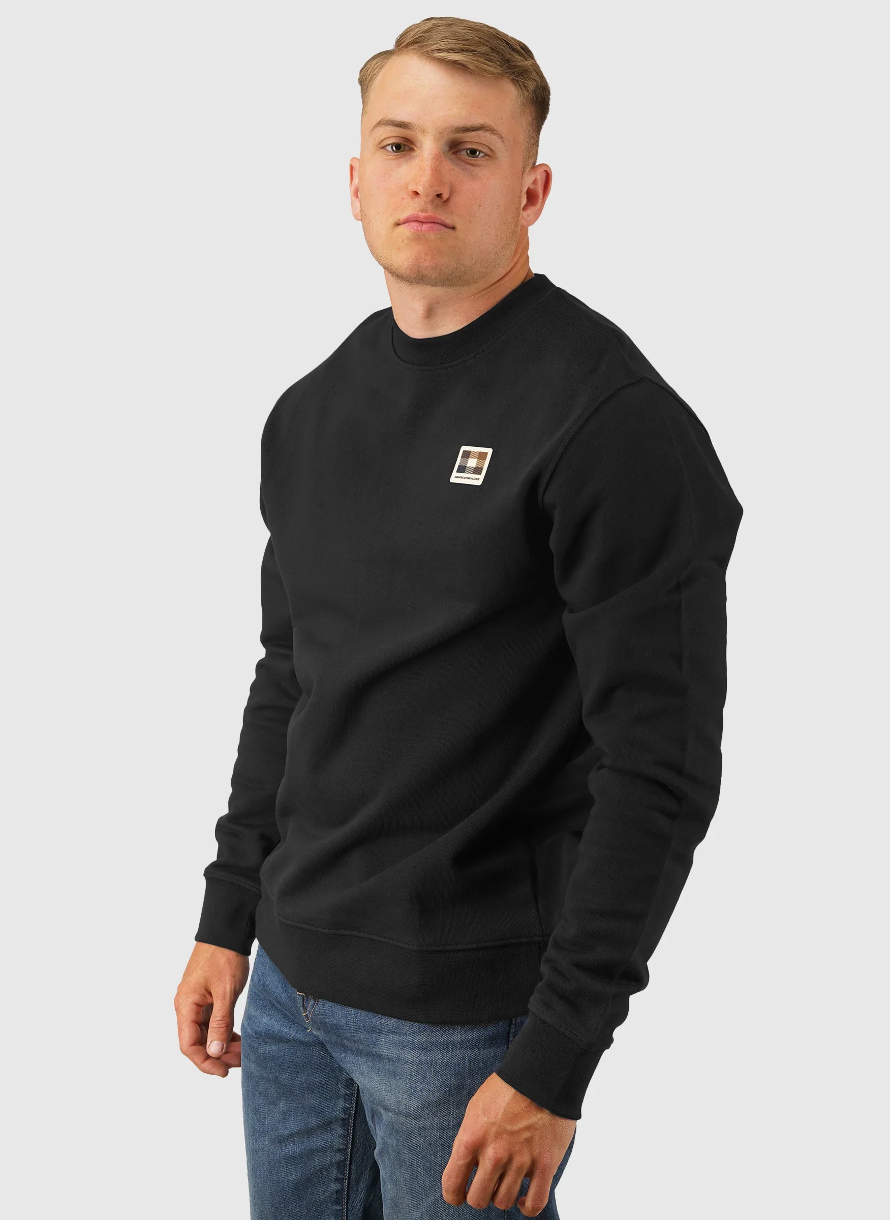Badge Crewneck Sweatshirt - Black