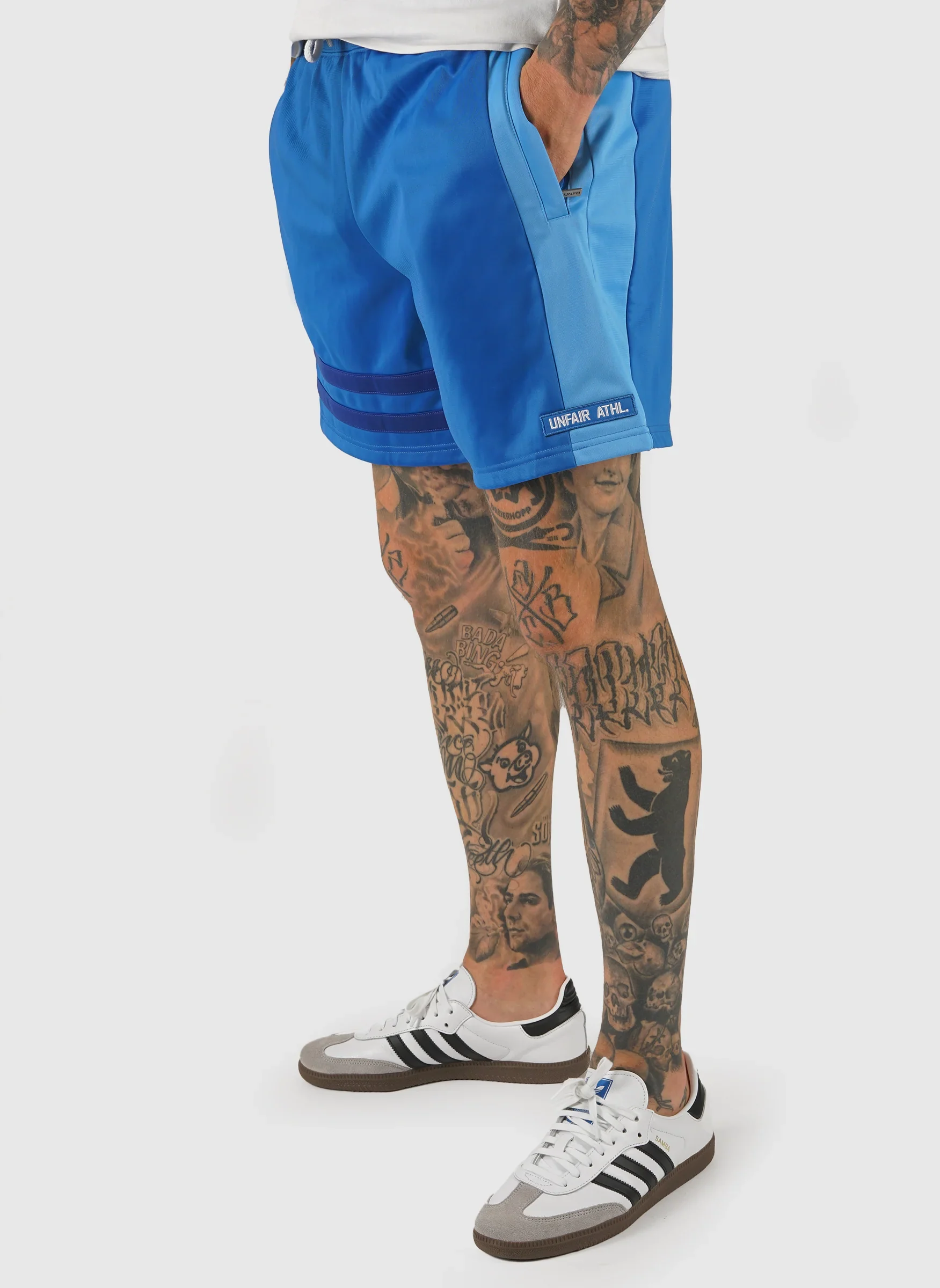 DMWU Athletic Shorts - Royal/Skyblue