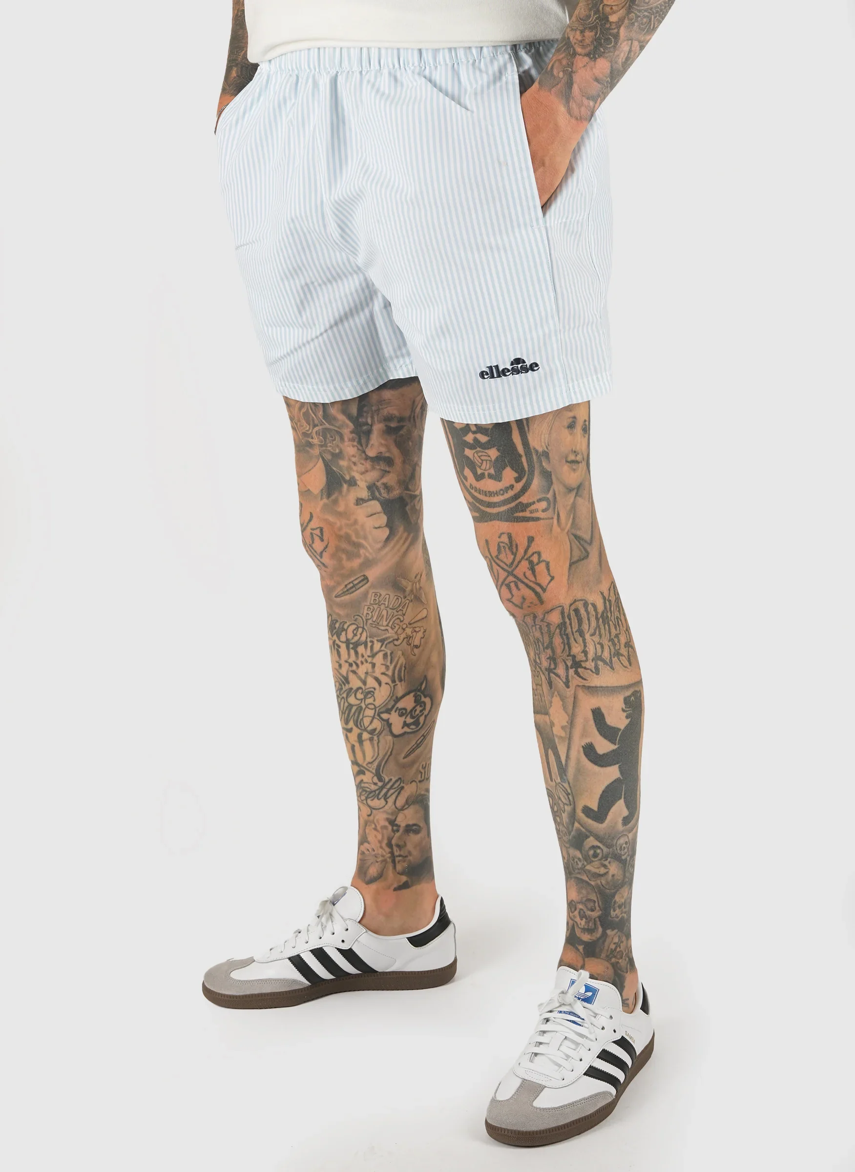 Sylbio Swimshort - White/Light Blue