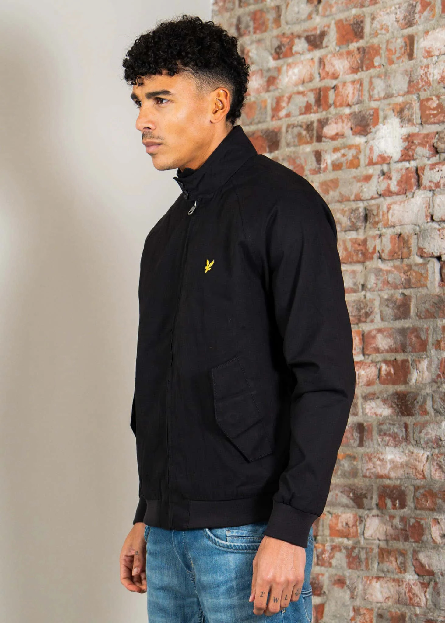 Cotton Harrington Jacket - Jet Black