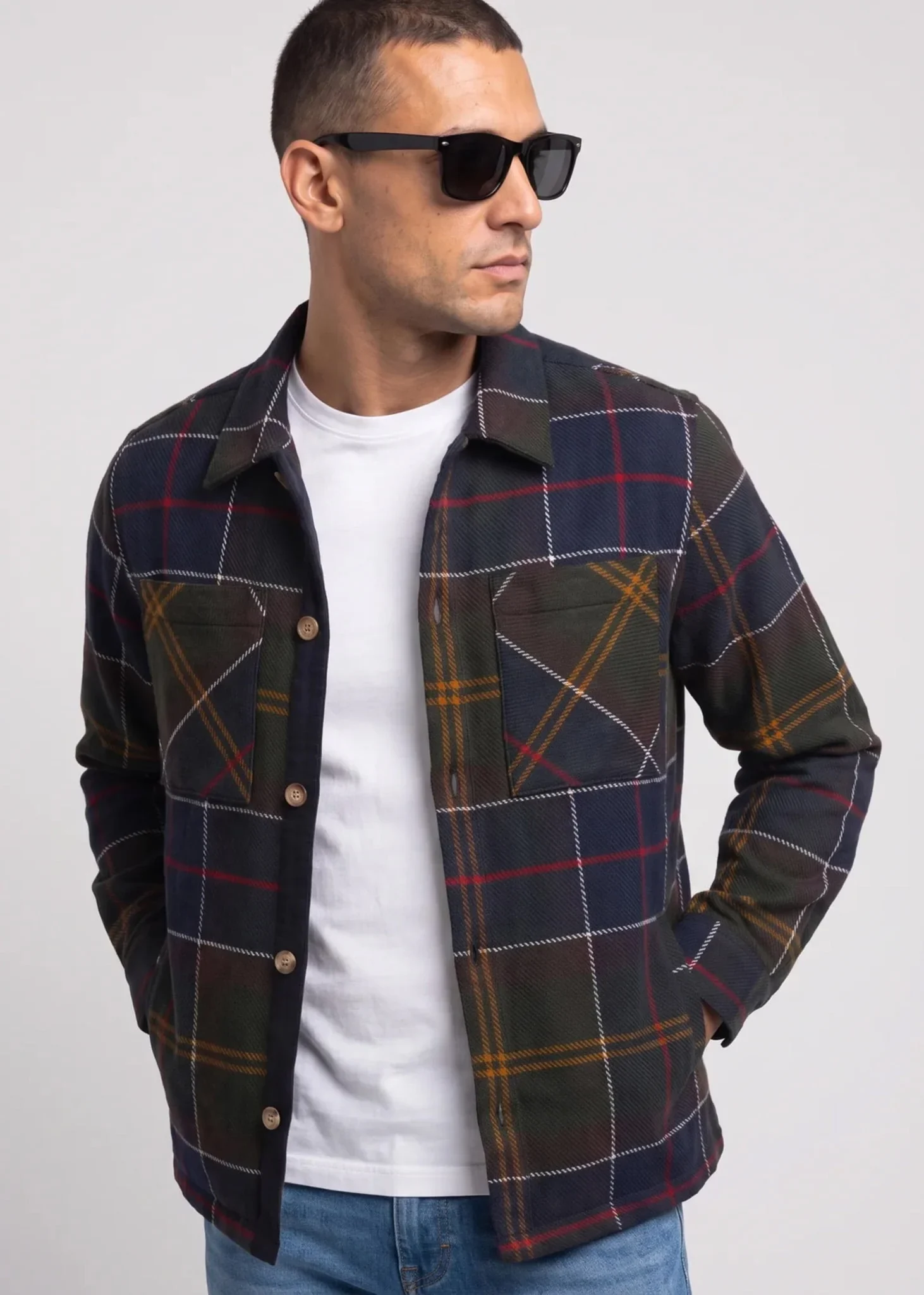 Barbour oversized tartan overshirt - classic tartan