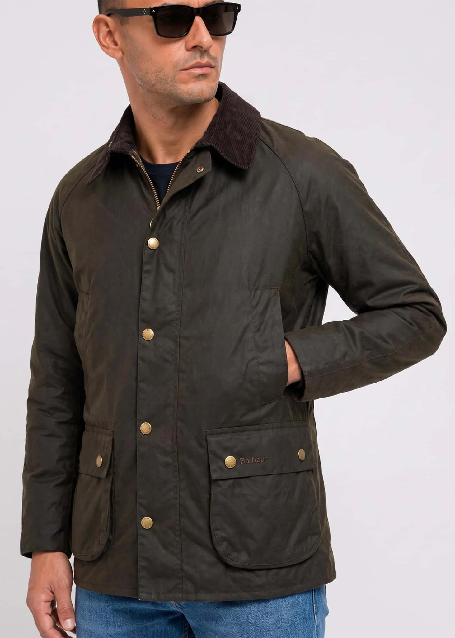 Barbour ashby wax jacket - olive