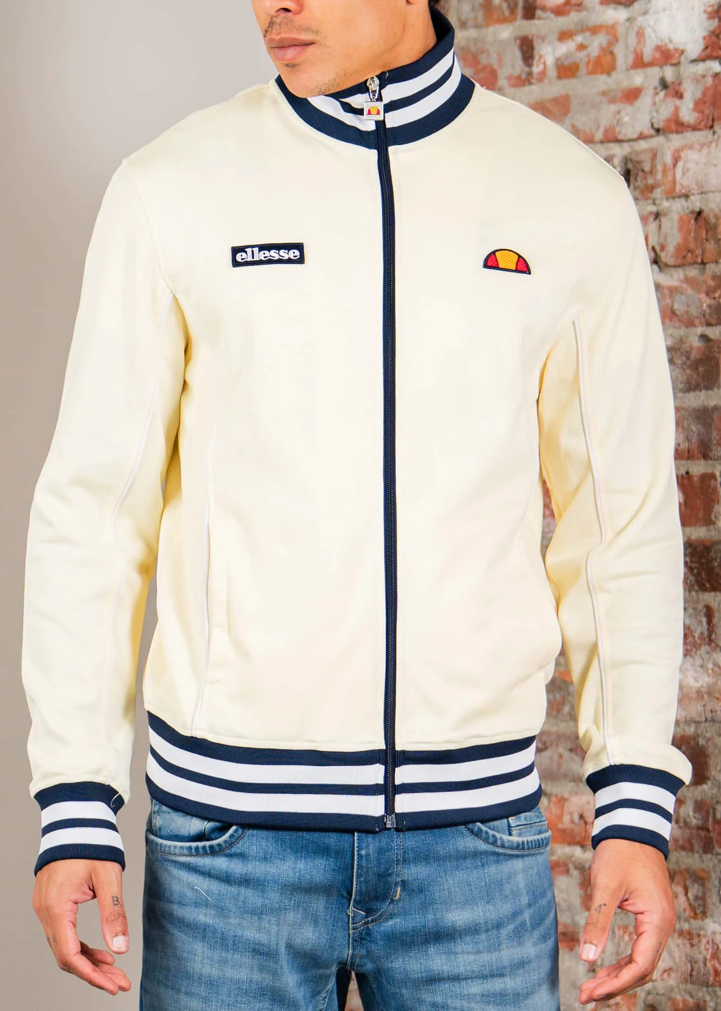 Milan track jacket - light yellow navy
