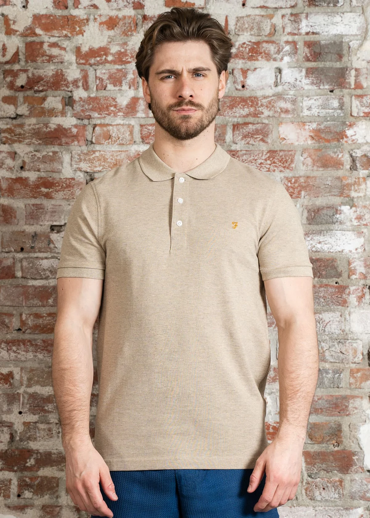 Blanes ss polo - haxelnut marl
